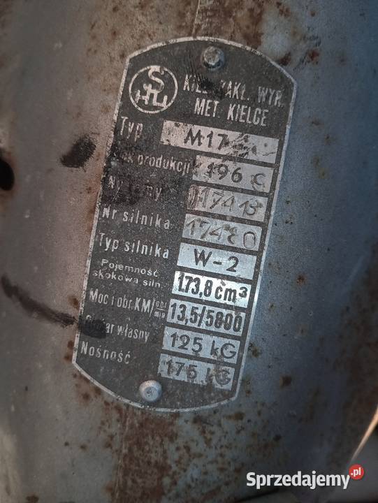 Rama SHL M17 Gazela 1969 Rytel sprzedam