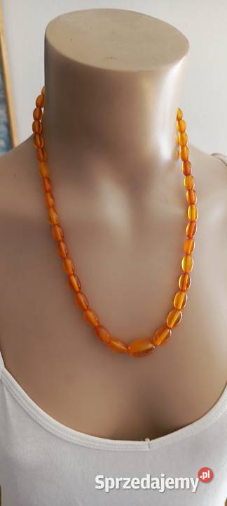 Naszyjnik bursztyn bałtycki oliwki vintage Naszyjniki Białystok
