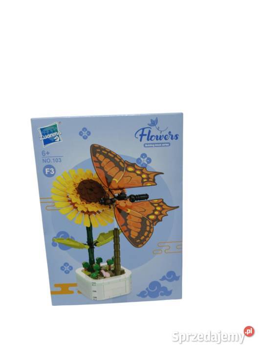 Zestaw klocków Flowers słonecznik i motyl Klocki mazowieckie Mszczonów