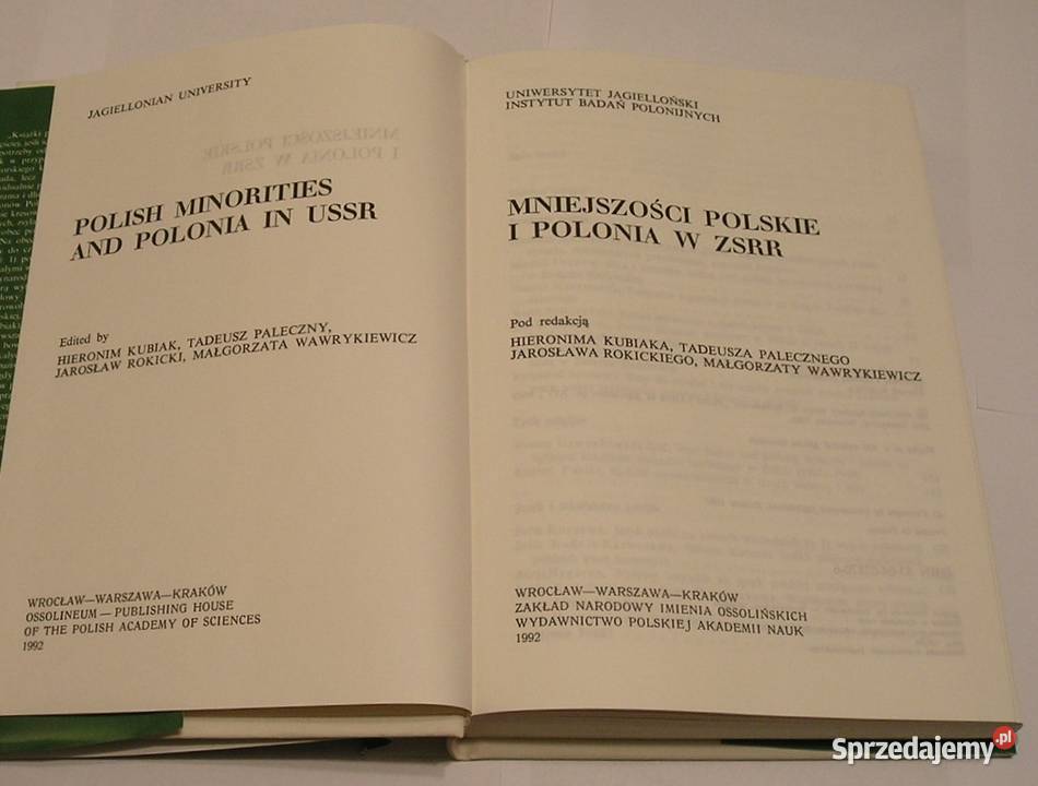 MNIEJSZOŚCI POLSKIE I POLONIA W ZSRR 1992 twarda z obwolutą