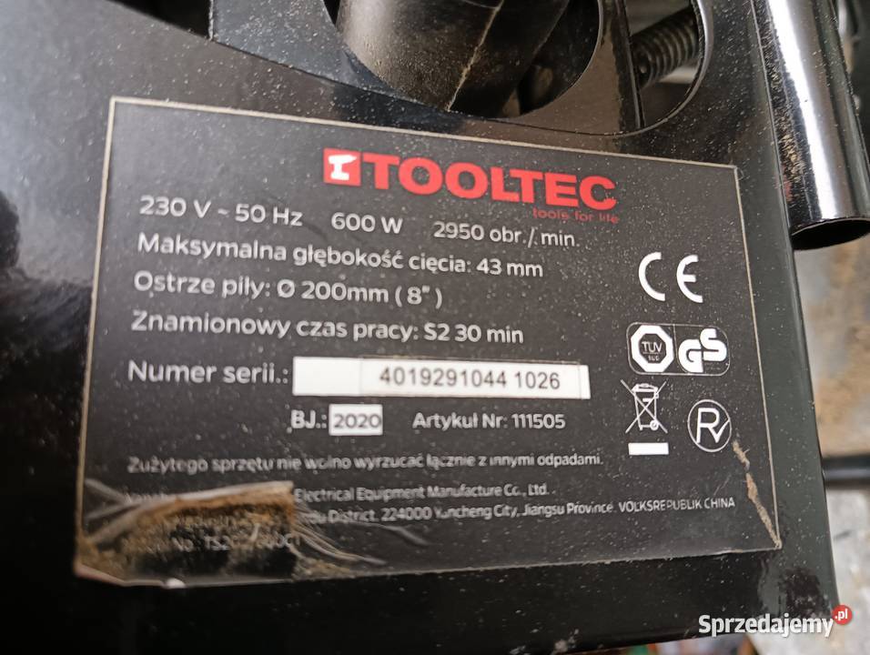 Piła pilarka 600W 230V drzewa stołowa pilarka Piły stołowe dolnośląskie sprzedam