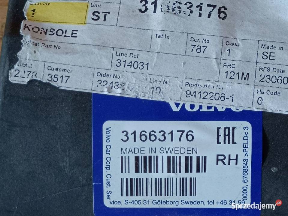 VOLVO XC90 II ŚLIZG MOCOWANIE ZDERZAKA PRAWY TYŁ Pleszew