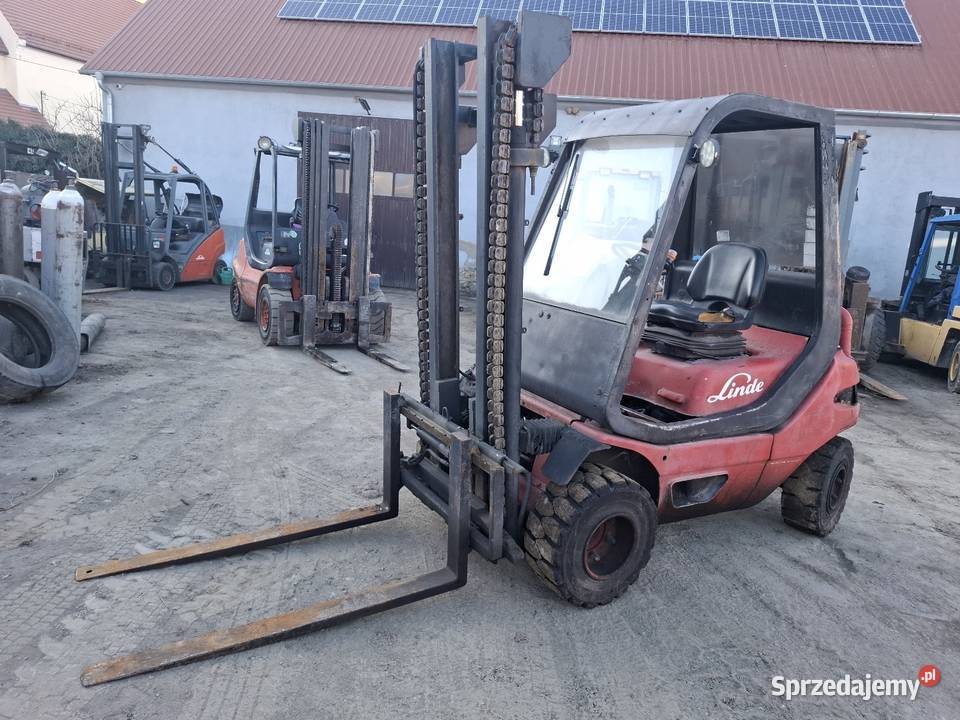 Wózek widłowy Linde H25D przesów boczny wideł dolnośląskie Targoszyn