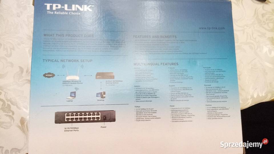 SWITCH TPLINK TLSF1016D Prabuty