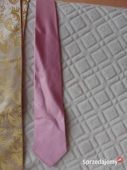 Giorgio ArmaniJedwabny różowy krawat Kraków