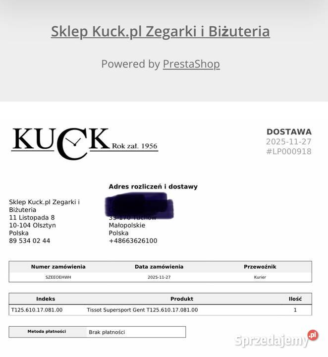 Tissot Supersport Gent T1256101708100 Tuchów