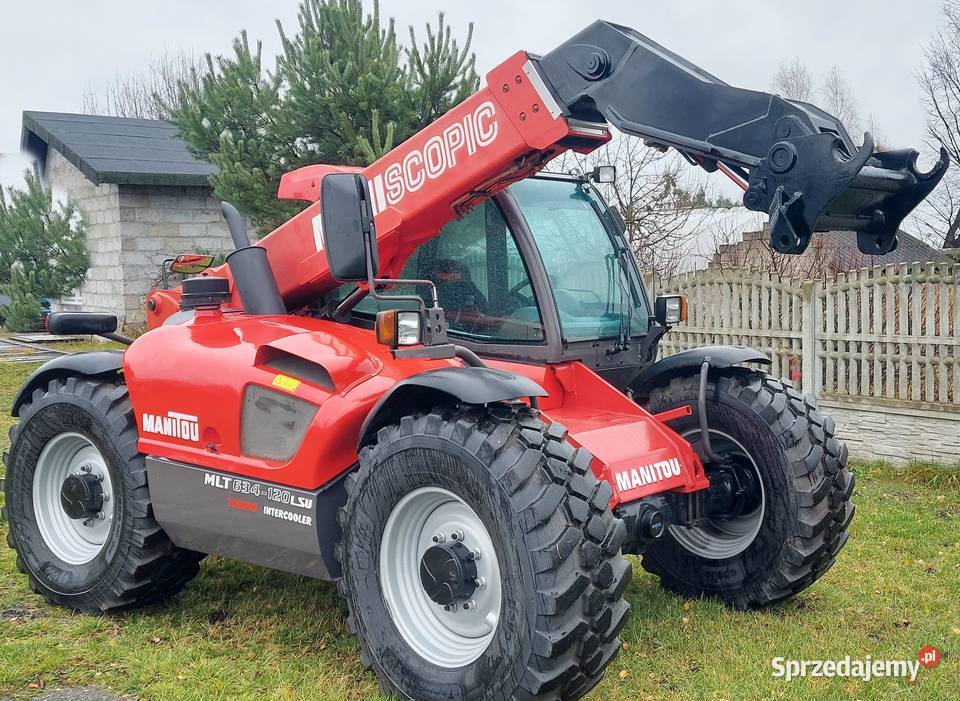 Manitou 634120 koni klimatyzacja nowe opony nieuszkodzony Ładowacze czołowe śląskie Wręczyca Wielka
