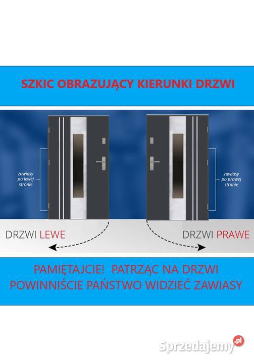 Drzwi wejściowe GADOT ANTRACYT 90L RÓŻNE WZORY Ciemniewo