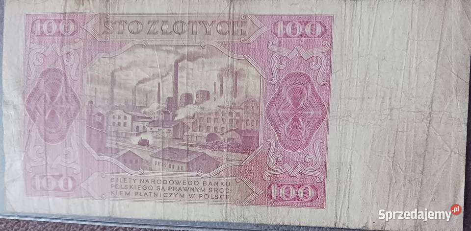100 złotych Robotnik 1VII1948 r seria DB Konin