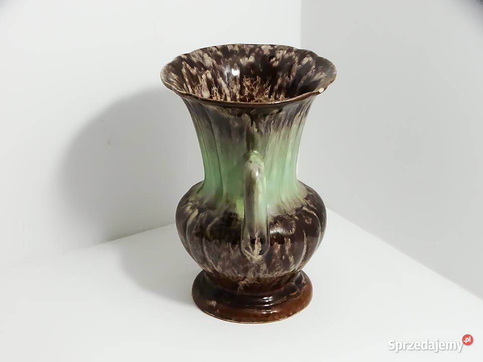 Wazon ceramiczny dekoracyjny ręcznie szkliwiony