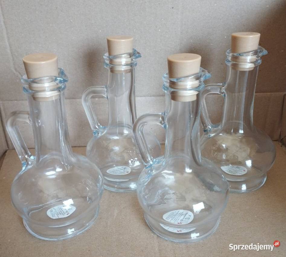 Dzbanek na oliwę komplet 4 sztuk przezroczysty Częstochowa