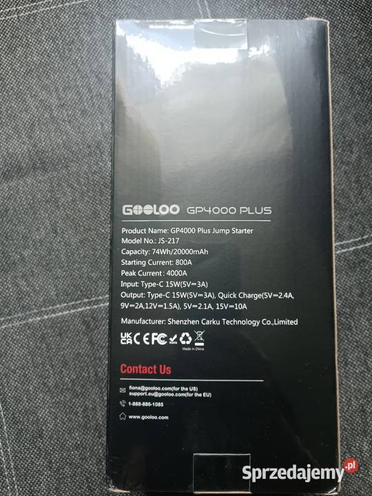 GOOLOO GP4000 PLUS Potężny Jump Starter Kielce