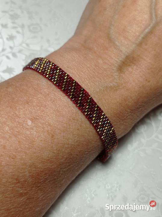 BRANSOLETKA KORALIKOWA WIŚNIOWA Wrocław sprzedam