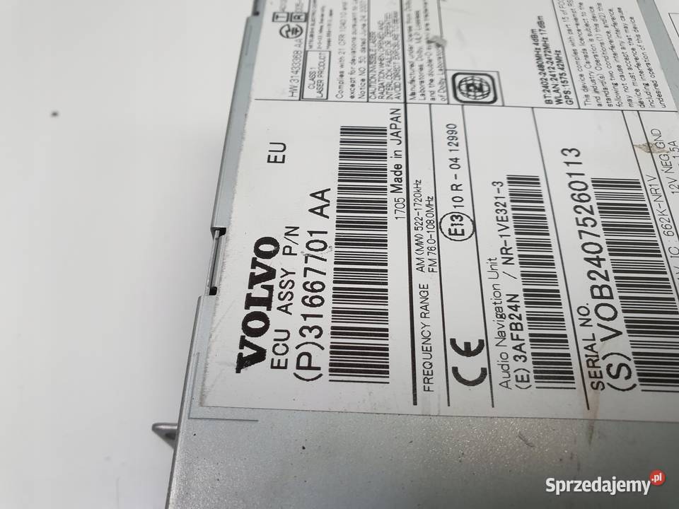 Volvo VOLVO V60 I S60 II XC60 I CZYTNIK osobowe Sprzęt audio fabryczny lubelskie Chełm