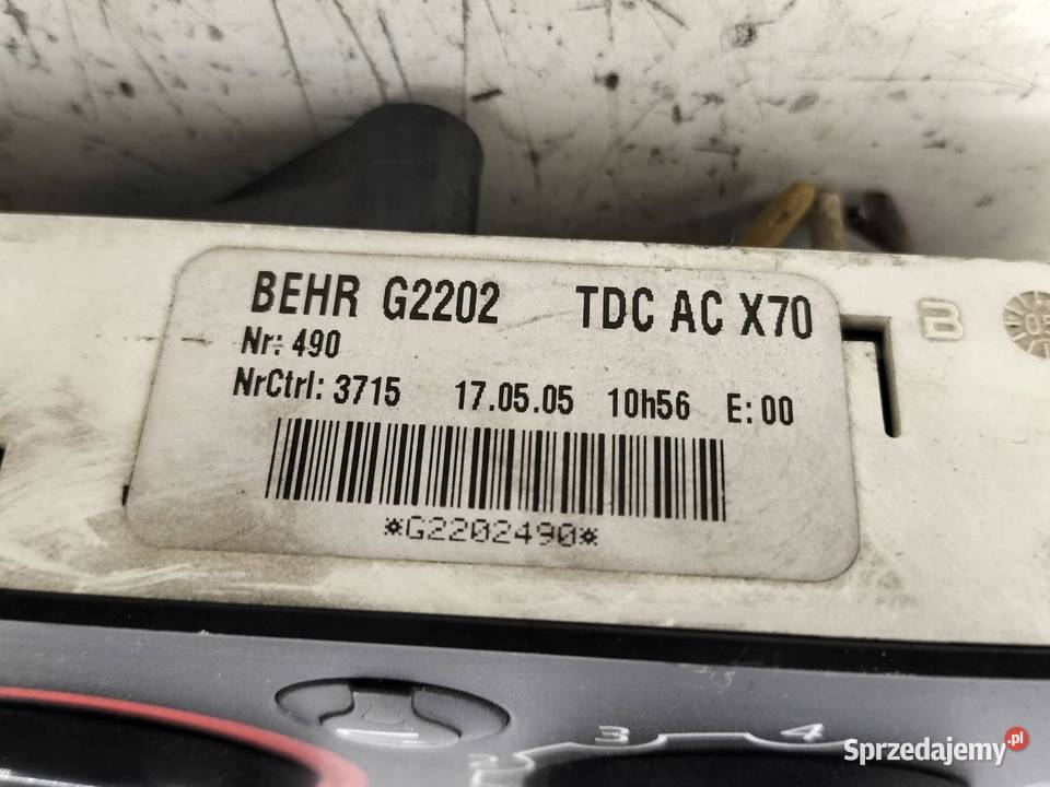 PANEL NAWIEWU KLIMATYZACJI Opel Movano I