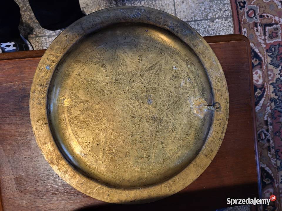Mosiężny talerz ozdobny Rybnik