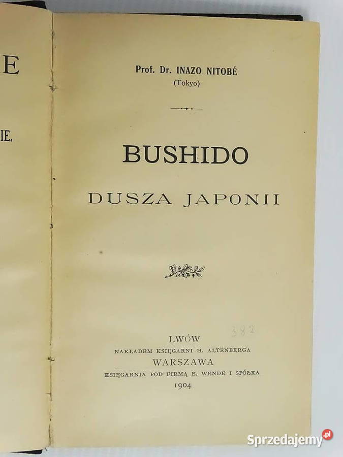 UNIKAT 1904 Bushido Dusza Japonii Inazo Nitob