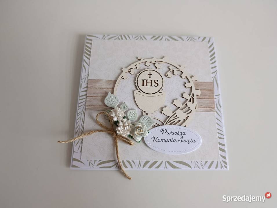 Kartka Pierwsza Komunia Święta ręcznie robiona Łódź