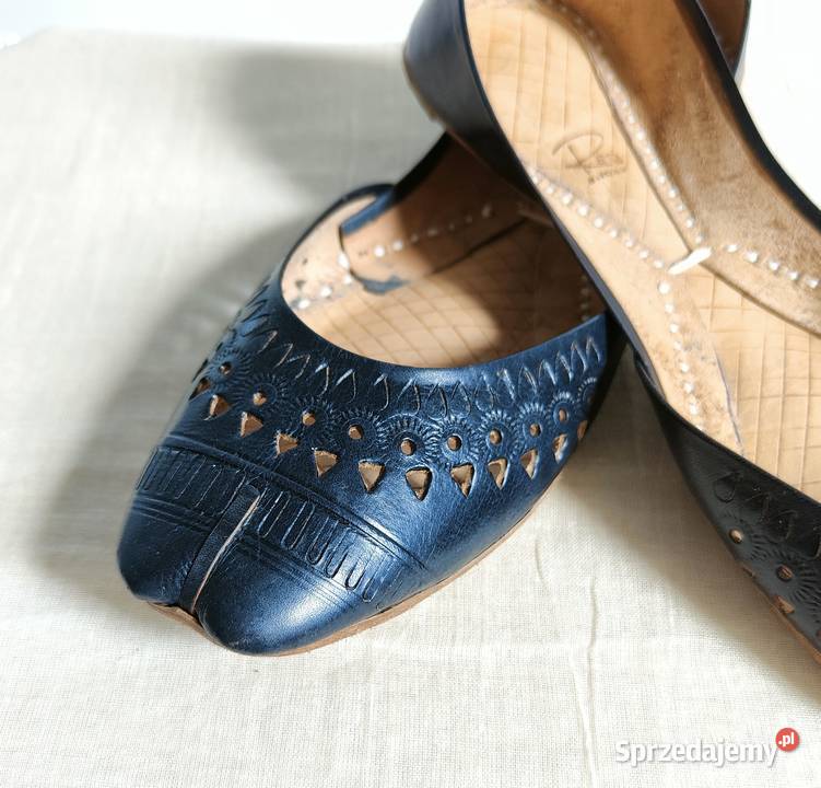 Czarne skórzane buty balerinki 38 skóra orient Balerinki Szczecin sprzedam