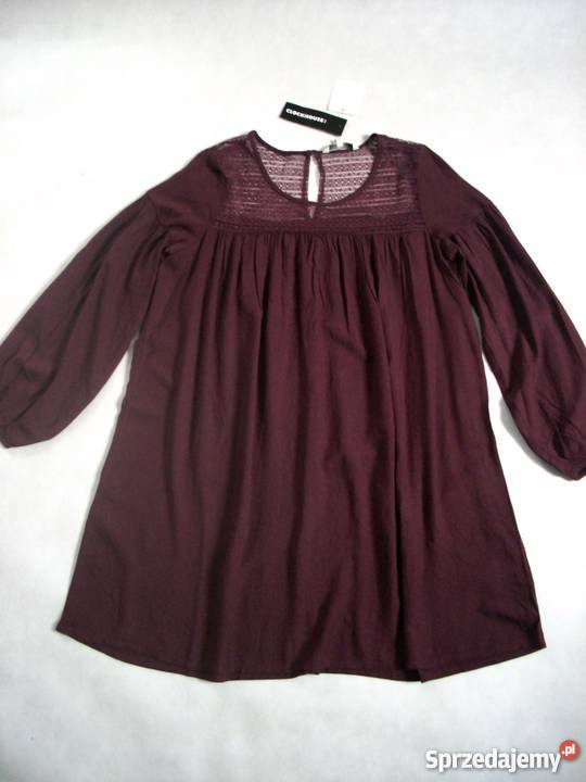 CA luźna sukienka KORONKA marszczenia NOWA L Nowy Sącz sprzedam