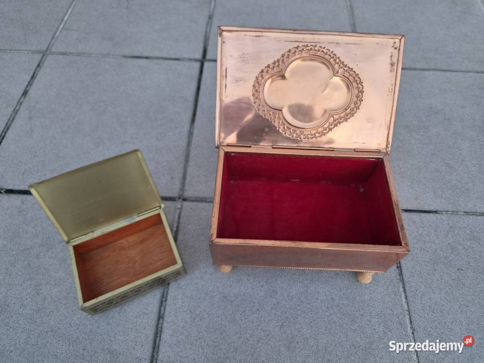 Dwie szkatułka ozdobne Akcesoria do biżuterii zachodniopomorskie Szczecinek sprzedam
