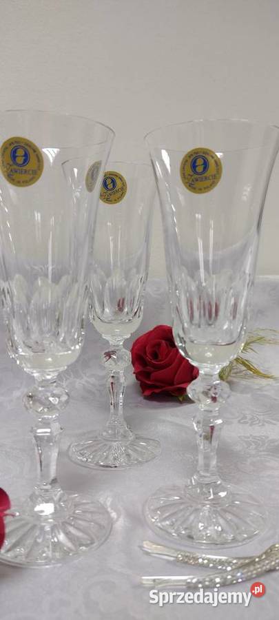 Kieliszki kryształowe do szampana Piękny prezent przezroczysty Grodzisk Mazowiecki