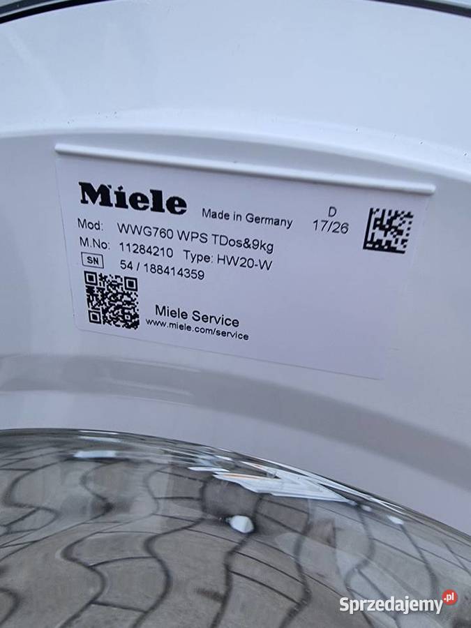 Pralka Miele WWG 760 WPS TwinDos 9 1400 obr Wrocław