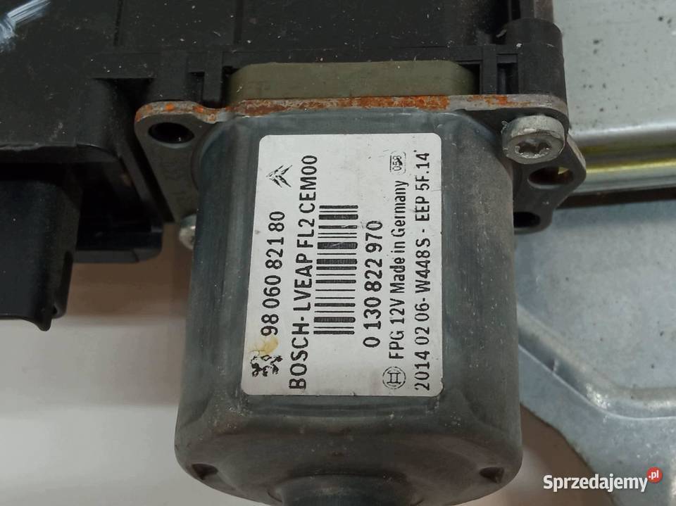 MECHANIZM SZYBY PRAWY TYŁ 9806082180 Peugeot