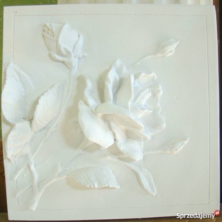 Dekor obraz Róża na płytce biały Boguchwała