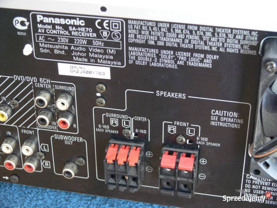 Amplituner Panasonic SAHE70 sprawny WYSYŁKA