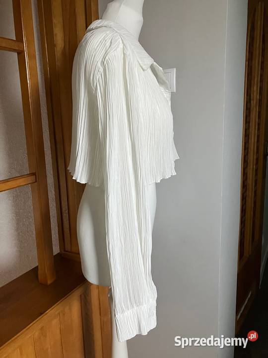 Nowa kremowa krótka bluzka koszula Moi Angel Nisko