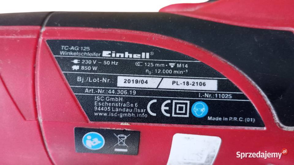 Szlifierka Einhell TCAG125 LOMBARDi Rzeszów