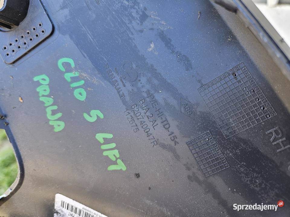 RENAULT CLIO 5 V KRATKA PRAWA ZDERZAKA PRZÓD