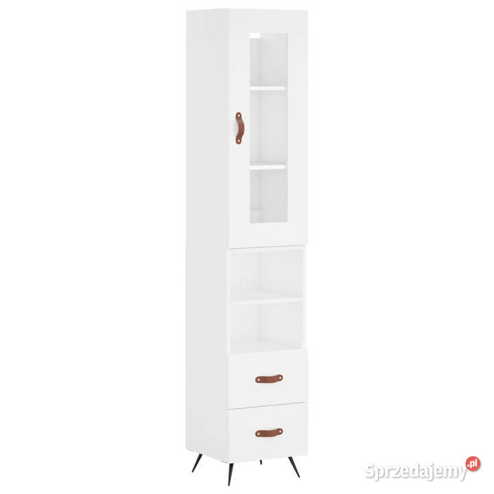 Wysoka szafka biała 345x34x180 materiał Pozostałe Warszawa