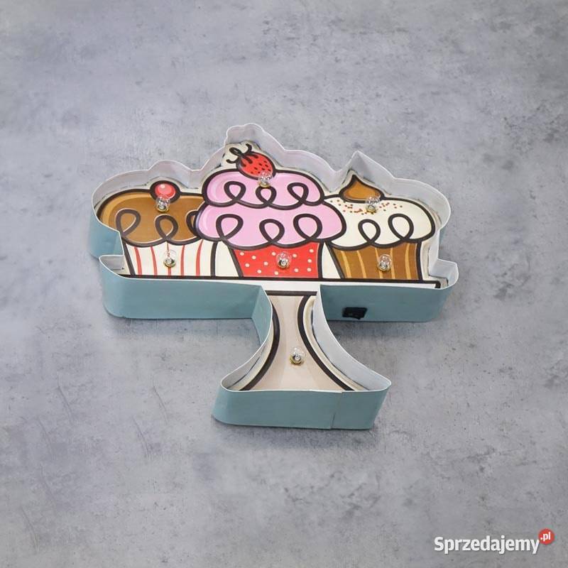 Szyld podświetlany 3D retro CAKE 2 dekoracja Dekoracje i ozdoby Chmielnik