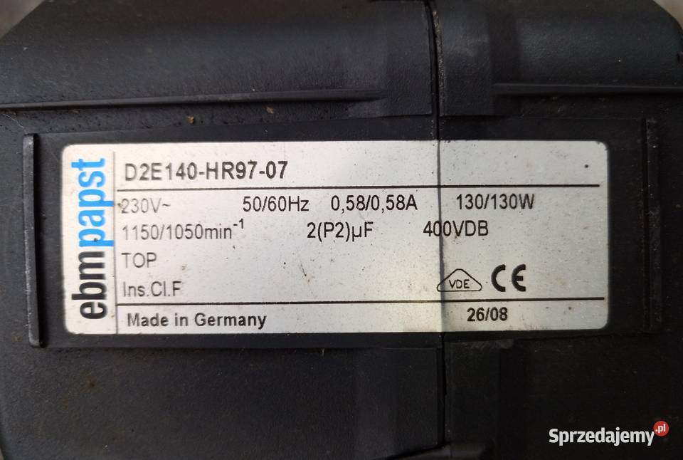 Wentylator D2E140HR9707 D2E140HR9707 Niesłabin