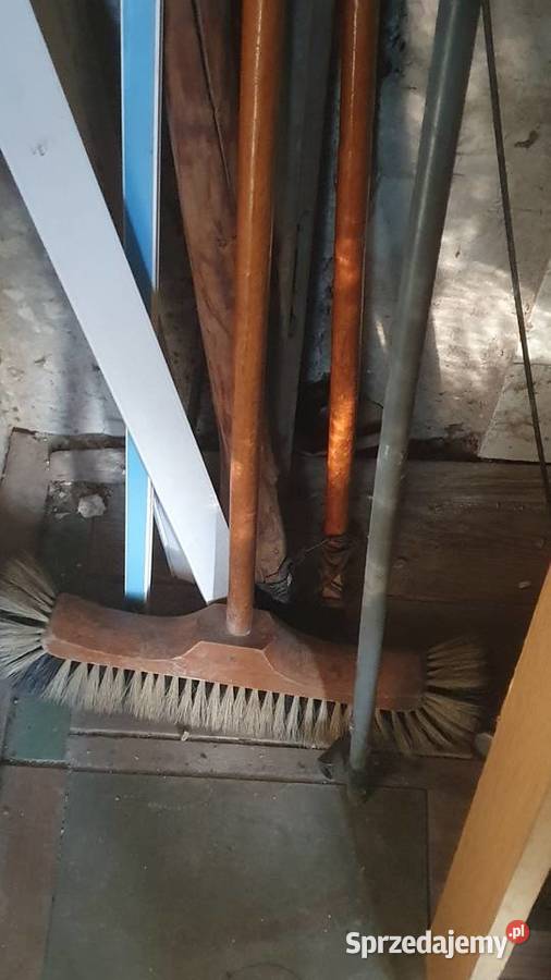 Szczotka miotła z kijem długa drewniana duża Pozostałe Warszawa