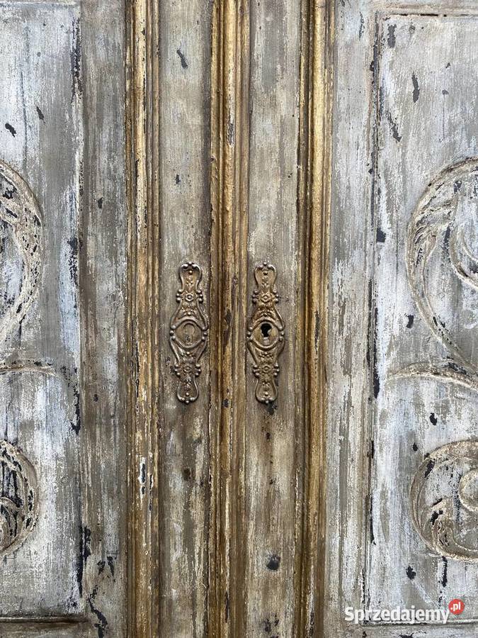 Francuski kredens antyczny ręcznie malowany Śrem