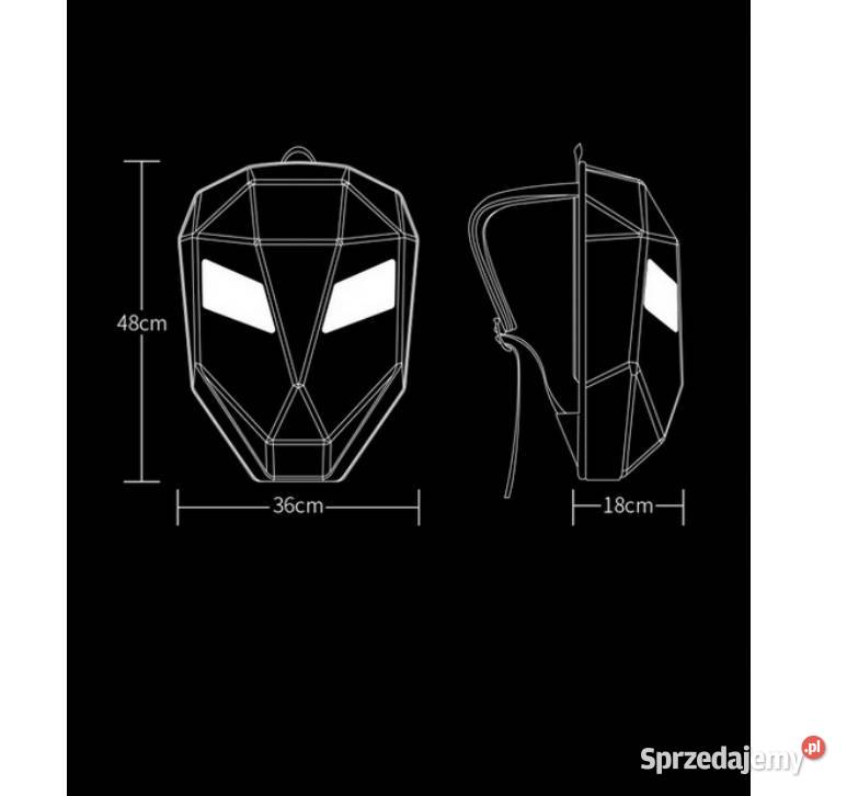 PLECAK MOTOCYKLOWY LED ANIMACJE TWARDY GARB Sosnowiec