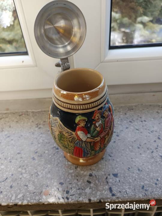 Stary kufel niemiecki na piwo z PRL Jasło