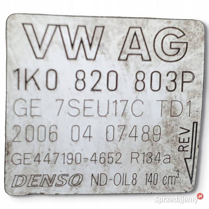 SPRĘŻARKA KLIMATYZACJI VW Golf V 16 FSI Chełm sprzedam