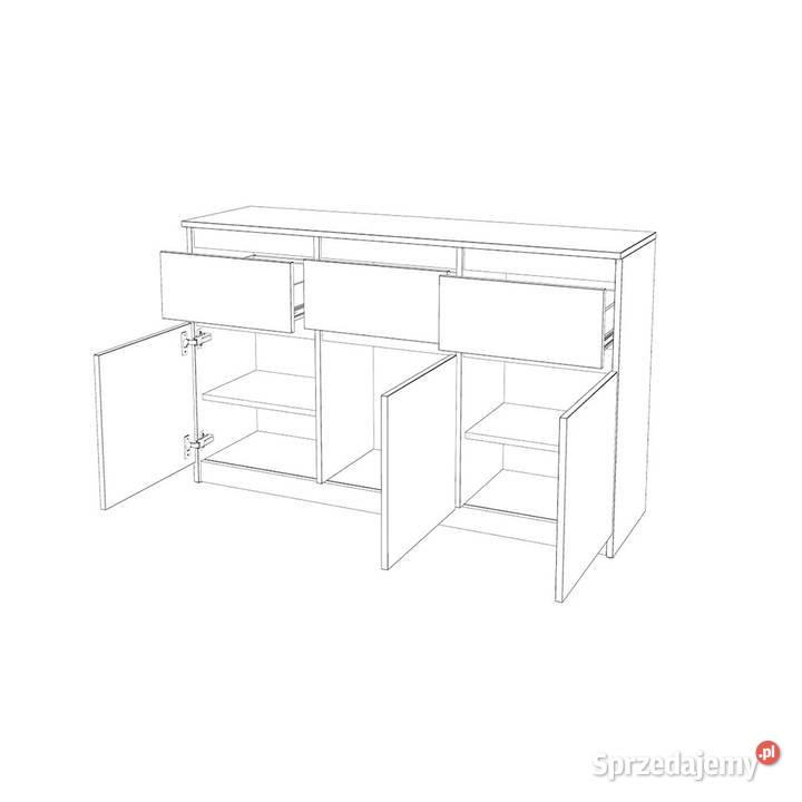 Komoda Pojemna Szafka 3 Szuflady Salon Sypialnia 75cm Elbląg