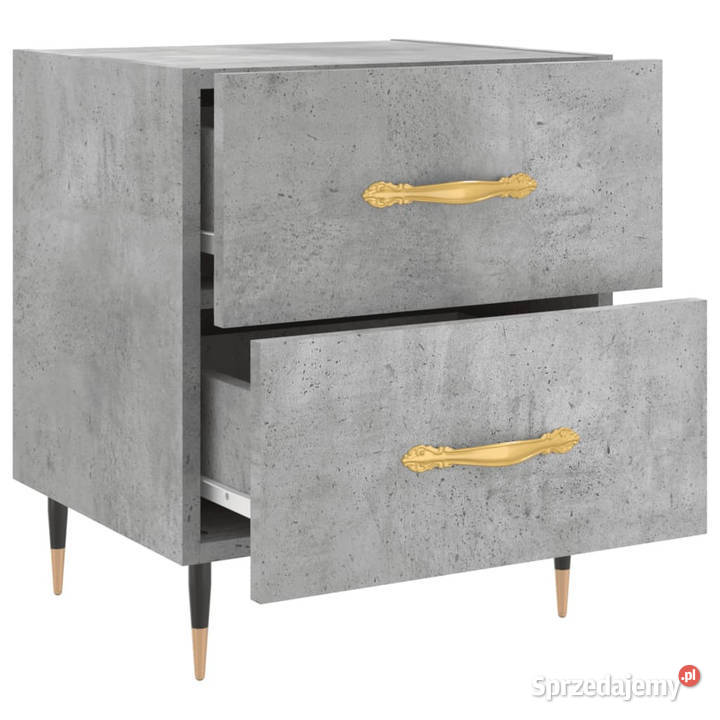 Szafki nocne 2 szarość betonu 40x35x475 WM827269 Warszawa