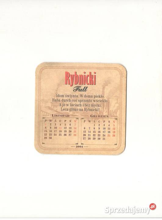 Rybnicki podstawka do piwa 6 Gliwice