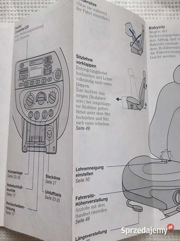 Ford Ka instrukcja obsługi 2 prospekt ulotka łódzkie Piotrków Trybunalski