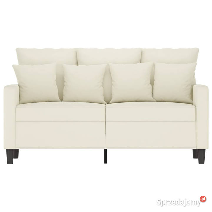 Sofa 2osobowa kremowy 120 tapicerowana aksamitem