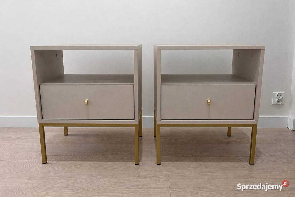 Szafki nocne MONDO 2 sztuki Nowe Beż piaskowy pomorskie Gdańsk sprzedam