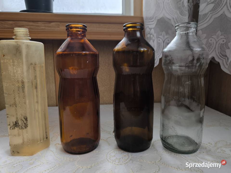 Stare Butelki PRL Motoryzacyjne Olej Samochodowy