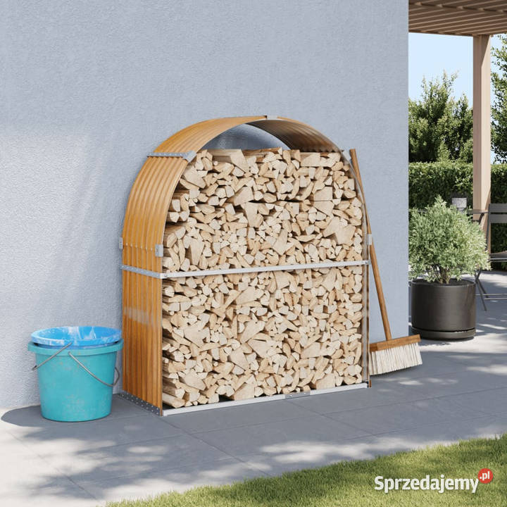 Stojak na drewno jasny brąz 120x45x140 stal Warszawa