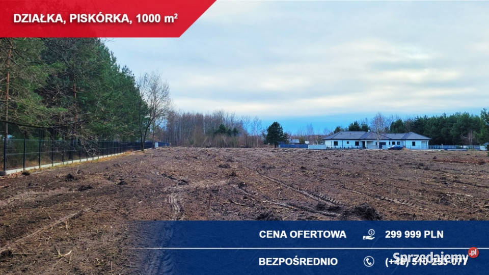Na sprzedaż działka budowlana 1000 m Piskórka gm